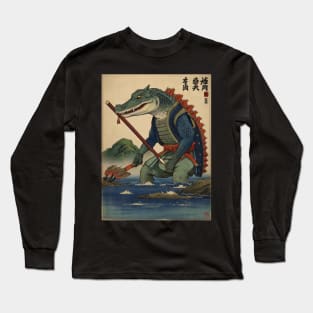 Vintage crocodile samurai Long Sleeve T-Shirt